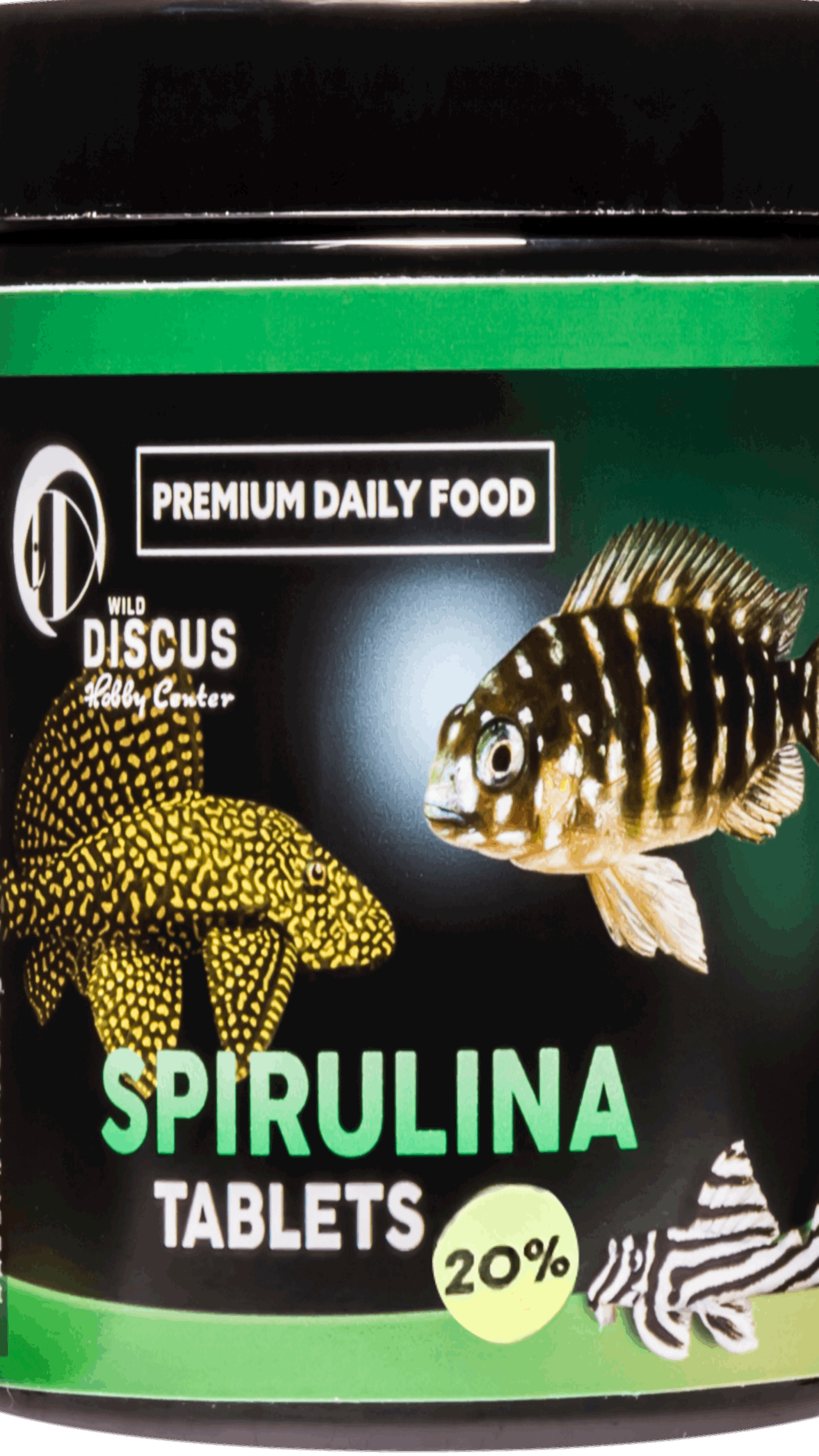 SPIRULINA 20% TabletsSPIRULINA 20% Tablets Complete feed with Spirulina for all types of aquarium fish in the form of fast sinking tablets. The food in its formula does not contain colorants. The mixture, due to its composition, supports the reproductive